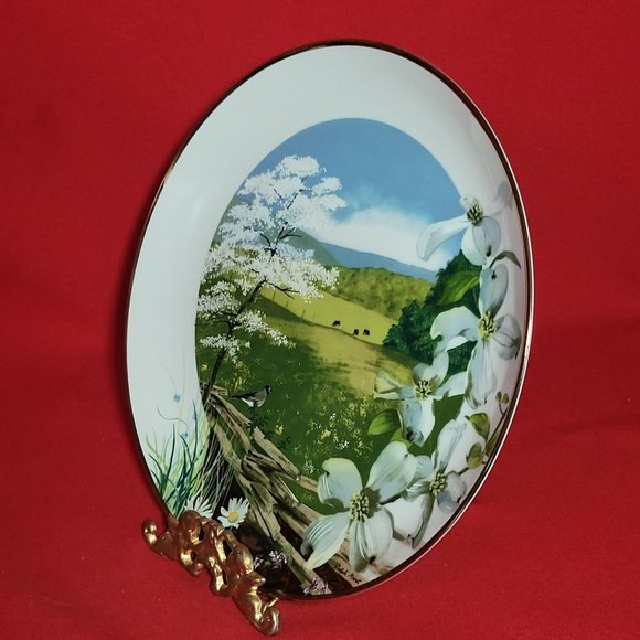 VTG Decorative Plate Royal Windsor Flowering Dogwood Wildflowers of the South - Picture 7 of 11